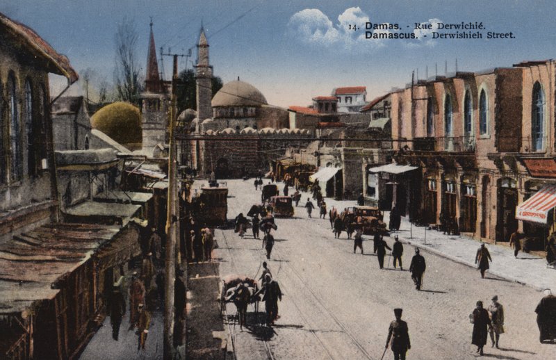 Damašek, Derwishieh Street od French Photographer