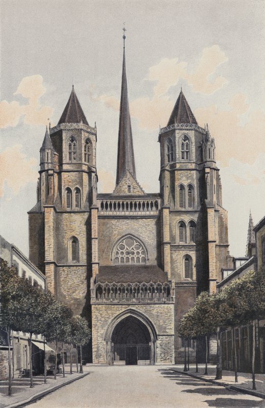 Dijon, Cathedrale Saint-Benign, Facade O od French Photographer