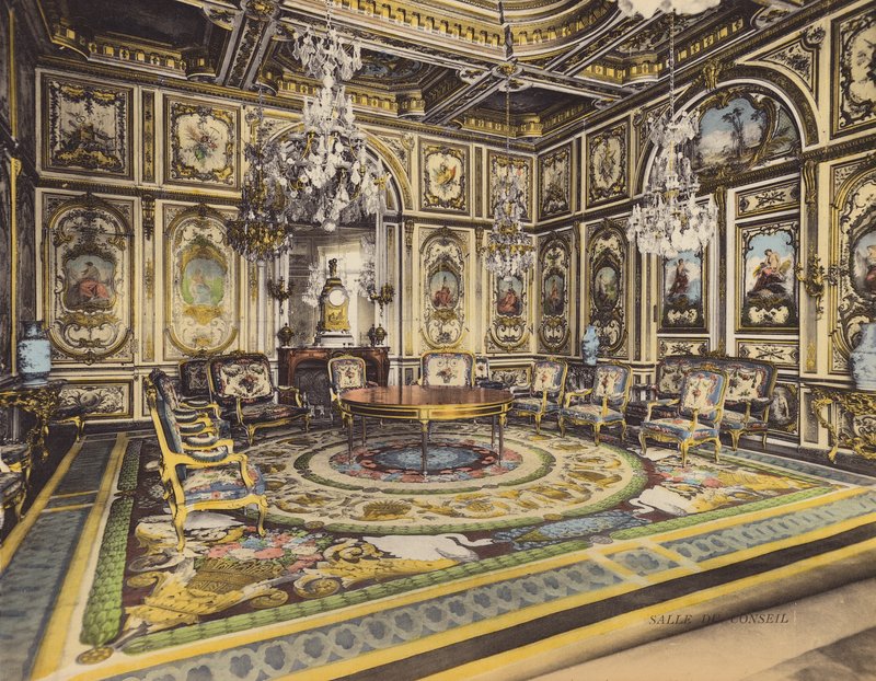 Fontainebleau: zasedací místnost Rady (barevné foto) od French Photographer