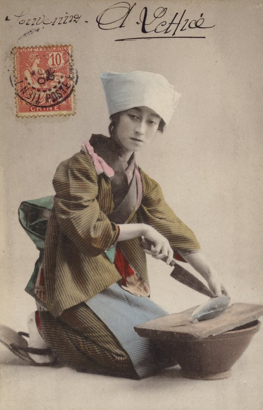 Japonská dívka filetování ryb od French Photographer