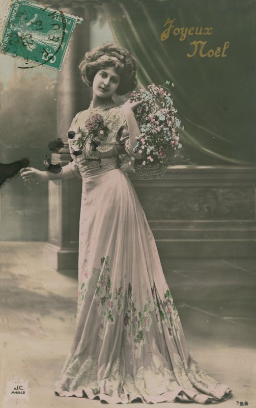 Veselé Vánoce. Pohlednice odeslána v roce 1913. od French Photographer
