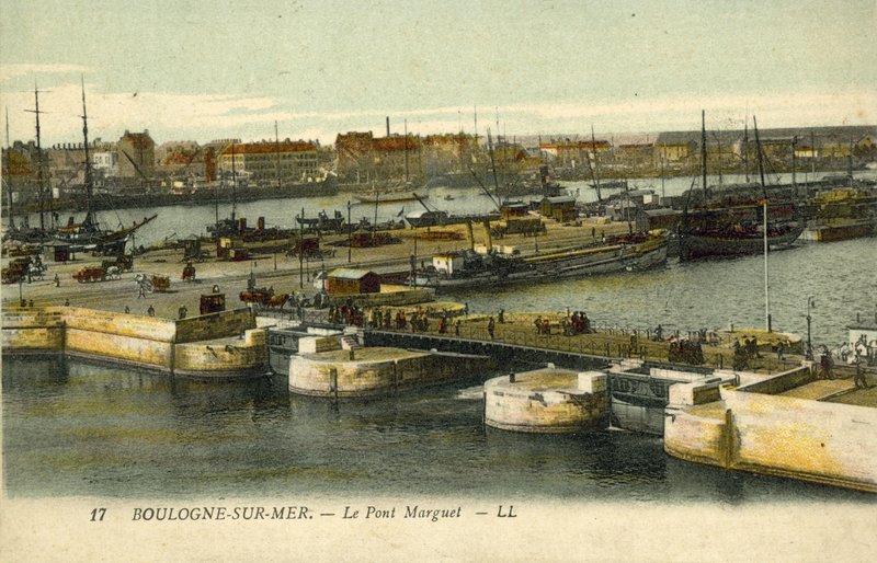 Pont Marguet, Boulogne-sur-Mer (barevné foto) od French Photographer