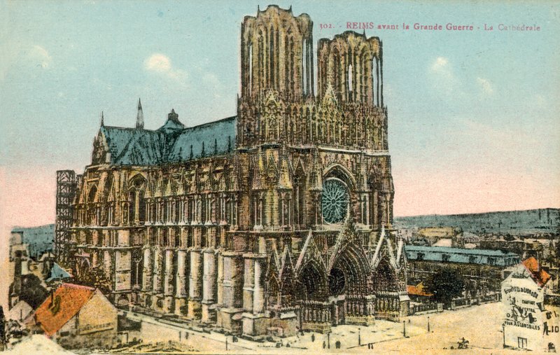 Remeš, katedrála, před 1. světovou válkou od French Photographer