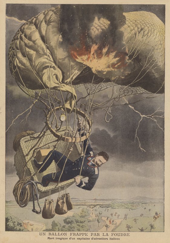 Balón zasažený bleskem (barva litho) od French School
