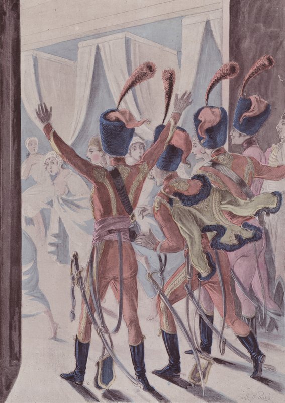 A la Hussarde od French School