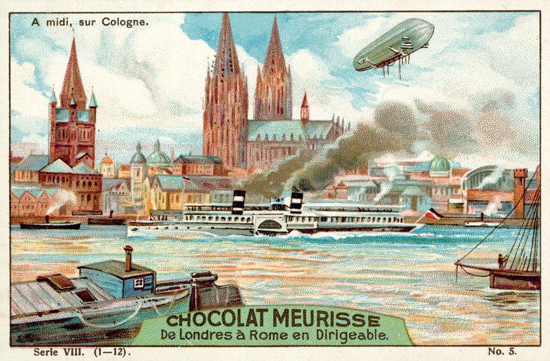 Nad Kolínem v poledne (chromolitho) od French School