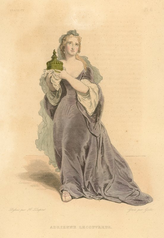 Adrienne Lecouvreur (barevná rytina) od French School