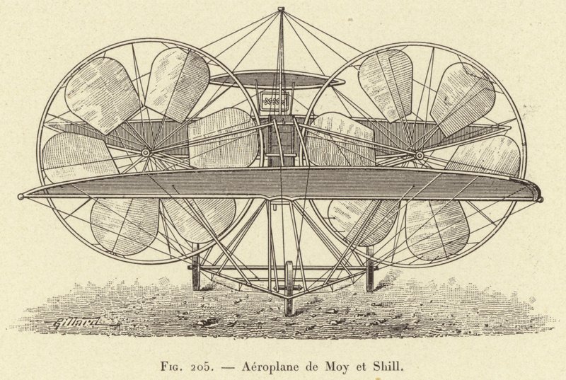 Airplane de Moy et Shill (rytina) od French School