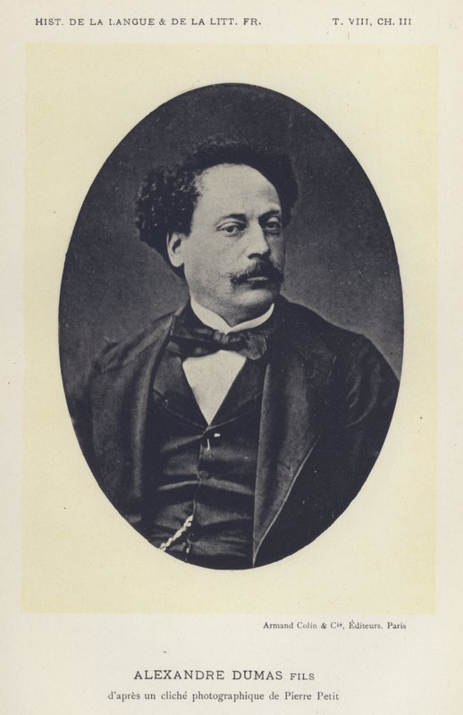 Alexandre Dumas fils (litho) od French School