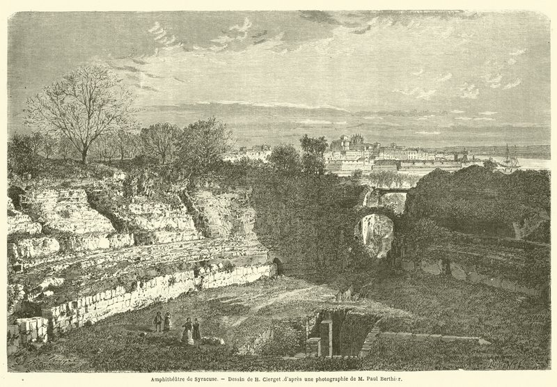 Amphitheatre de Syracuse (rytina) od French School