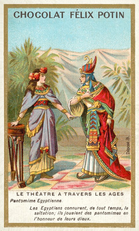Staroegyptská pantomima (chromolitho) od French School