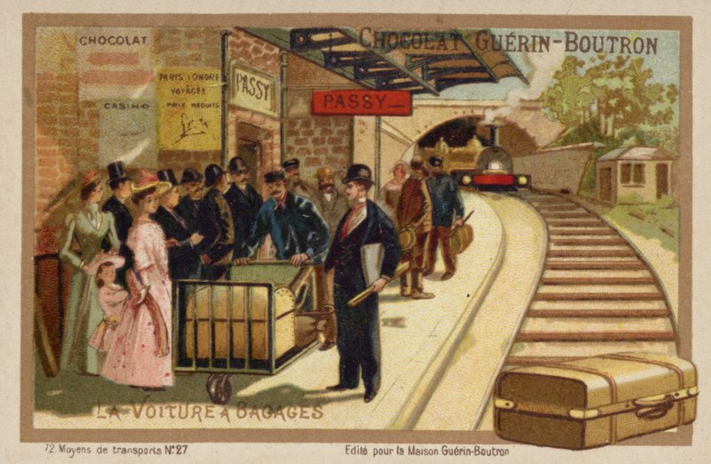 Vozík na zavazadla (chromolitho) od French School