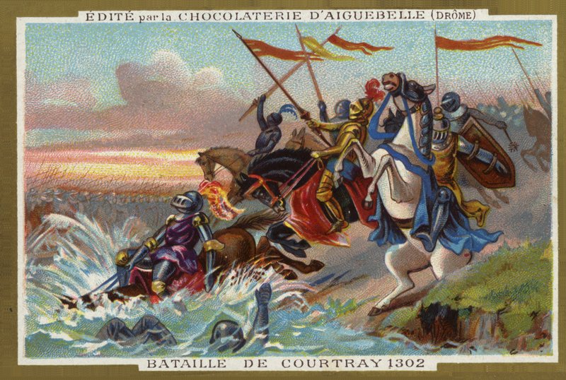 Bitva u Courtrai v roce 1302 od French School
