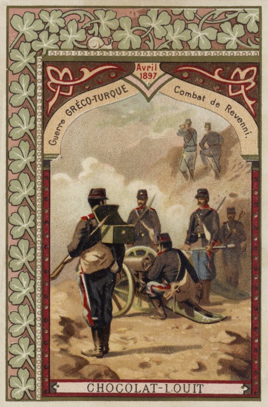 Bitva u Revenni, řecko-turecká válka, duben 1897 od French School