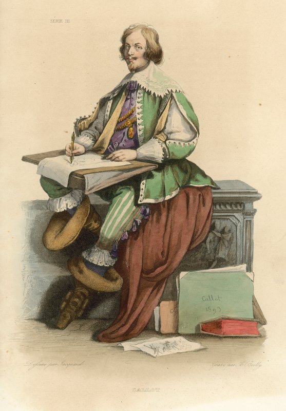 Callot (barevná rytina) od French School