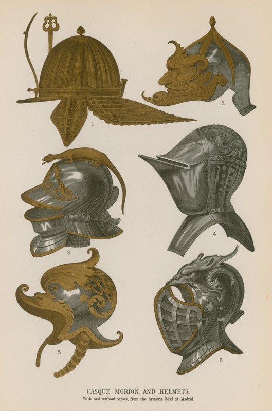 Casque, Morion a helmy od French School