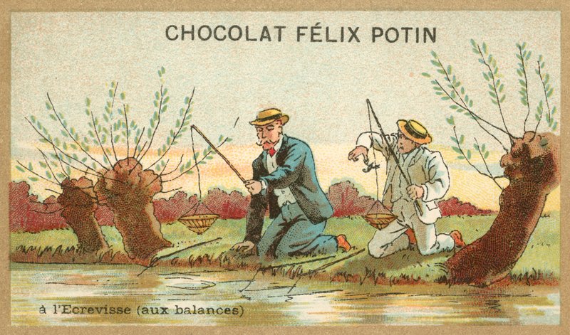 Chytání raků (chromolitho) od French School