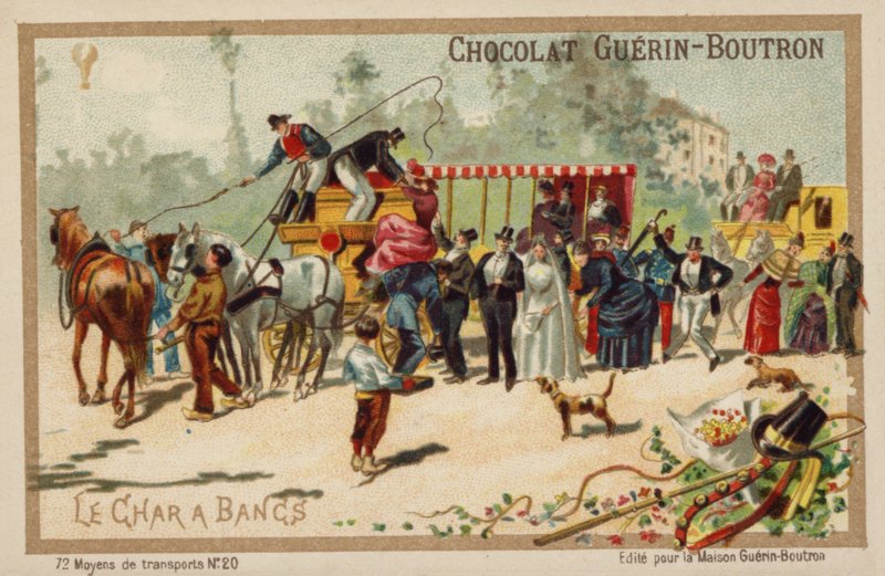 charabanc (chromolitho) od French School
