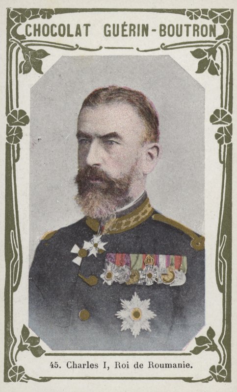 Karel I., král Rumunska (barevné foto) od French School
