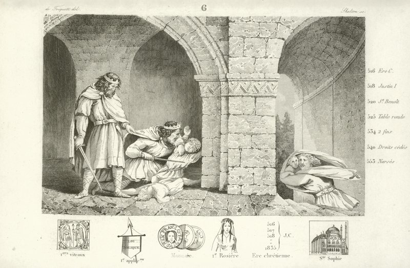Childebert I., franský král Paříže od French School