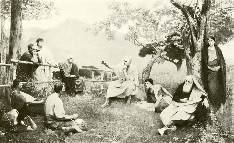 Cicero v Tusculum (hlubotisk) od French School