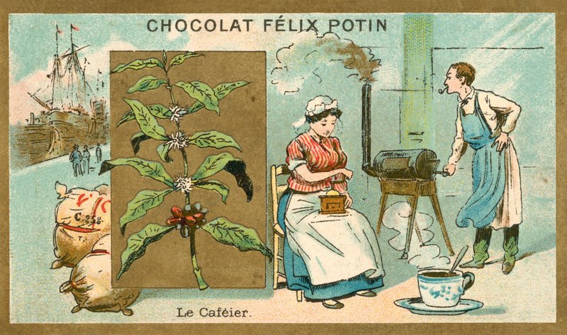 Káva (chromolitho) od French School