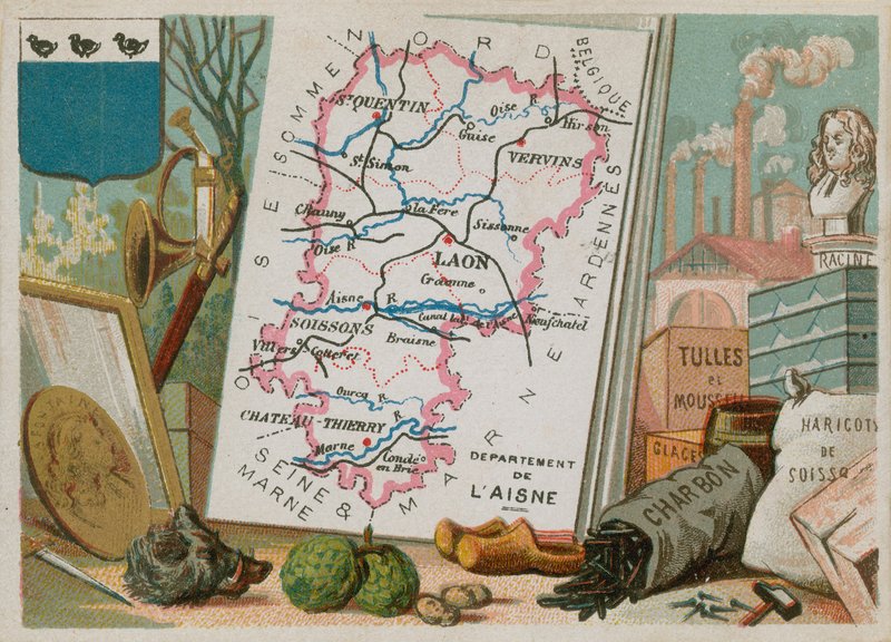 Department of Aisne v severní Francii od French School