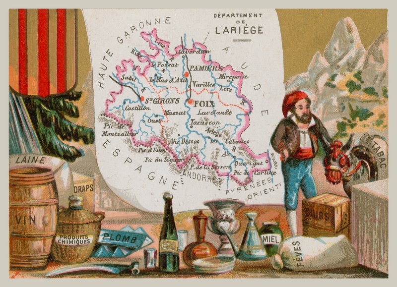 Department of Ariege v jihozápadní Francii od French School