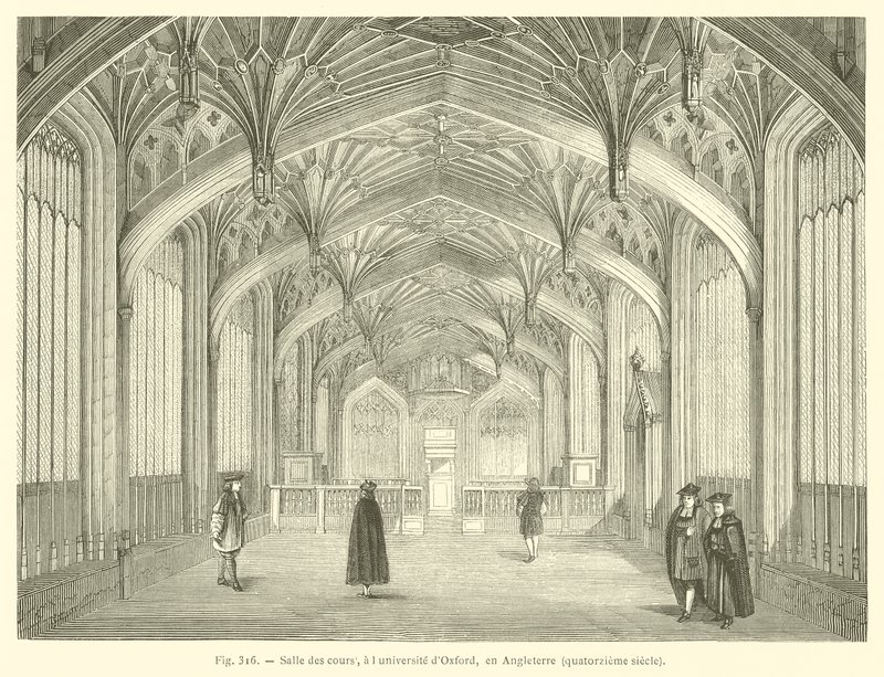Divinity School, Bodleian Library, Oxford (rytina) od French School