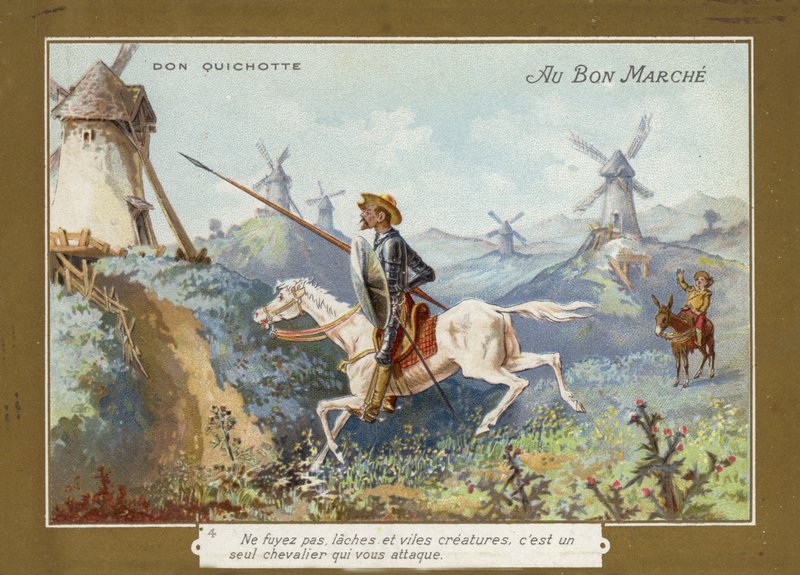 Don Quijote na koni od French School