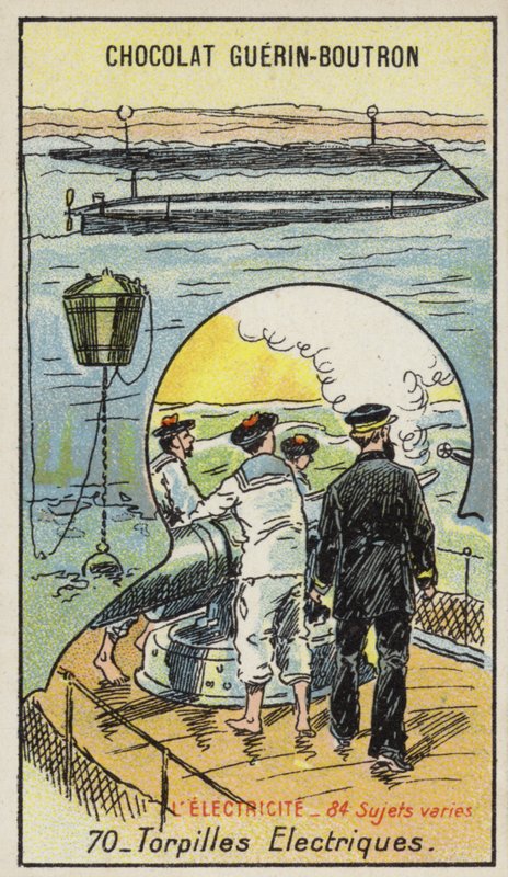 Elektrická torpéda (chromolitho) od French School