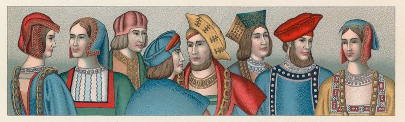 Kostým Evropa XV-XVI. cent od French School