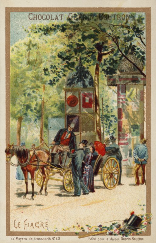 Fiacre (chromolitho) od French School