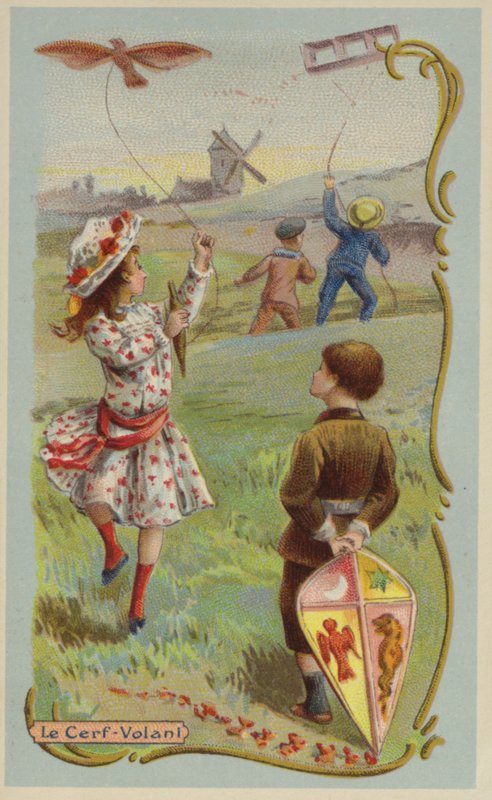 Létající draci (chromolitho) od French School