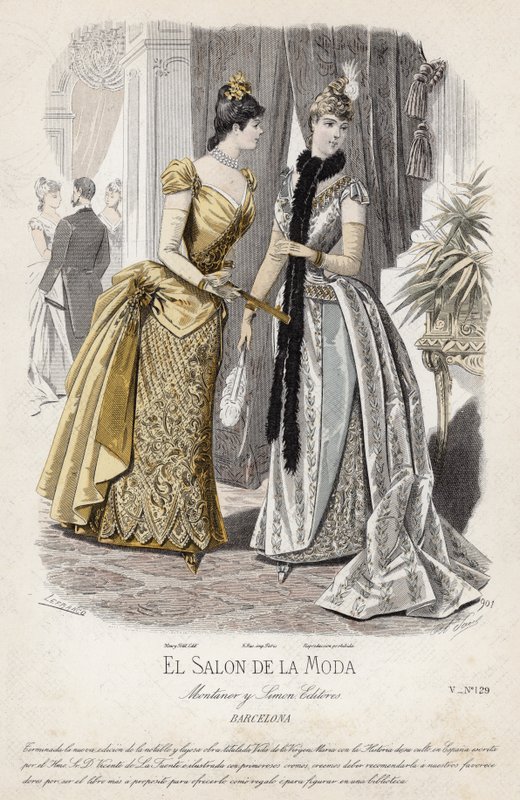 Francouzská módní deska, konec 19. století od French School
