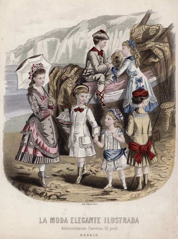 Francouzská módní deska, konec 19. století od French School