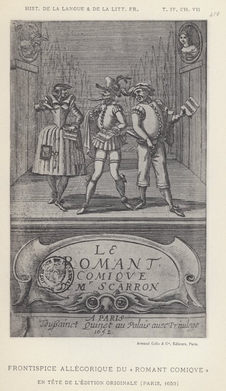 Alegorický frontispis římského komiksu (litho) od French School