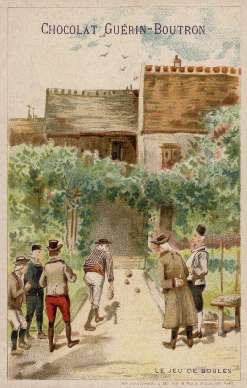 Hra koule (chromolitho) od French School