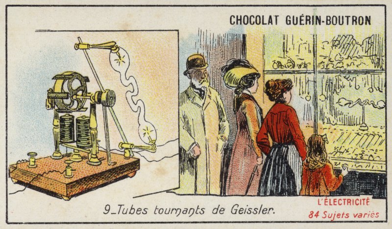 Geisslerovy trubice (chromolitho) od French School