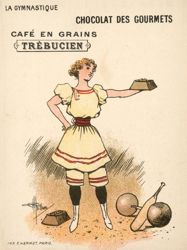 Gymnastika (chromolitho) od French School