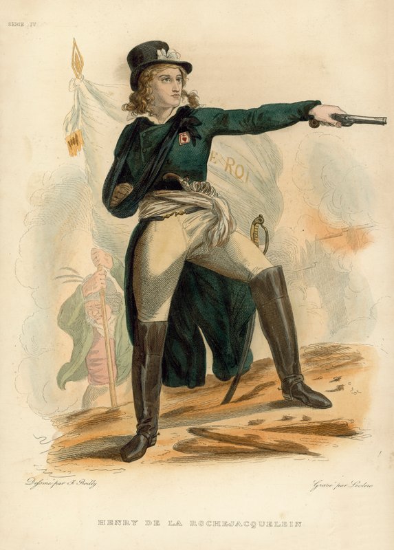 Henry de la Rochejacquelein (barevná rytina) od French School
