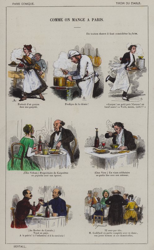 Jak se jí v Paříži (color litho) od French School