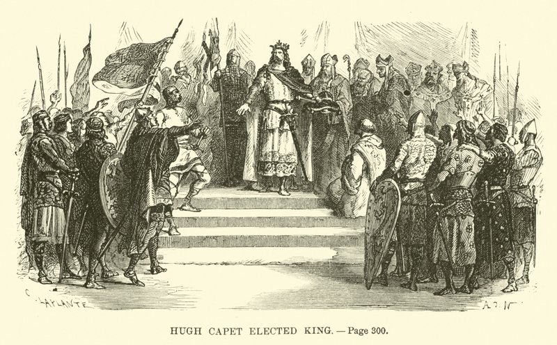 Hugh Capet zvolen králem od French School