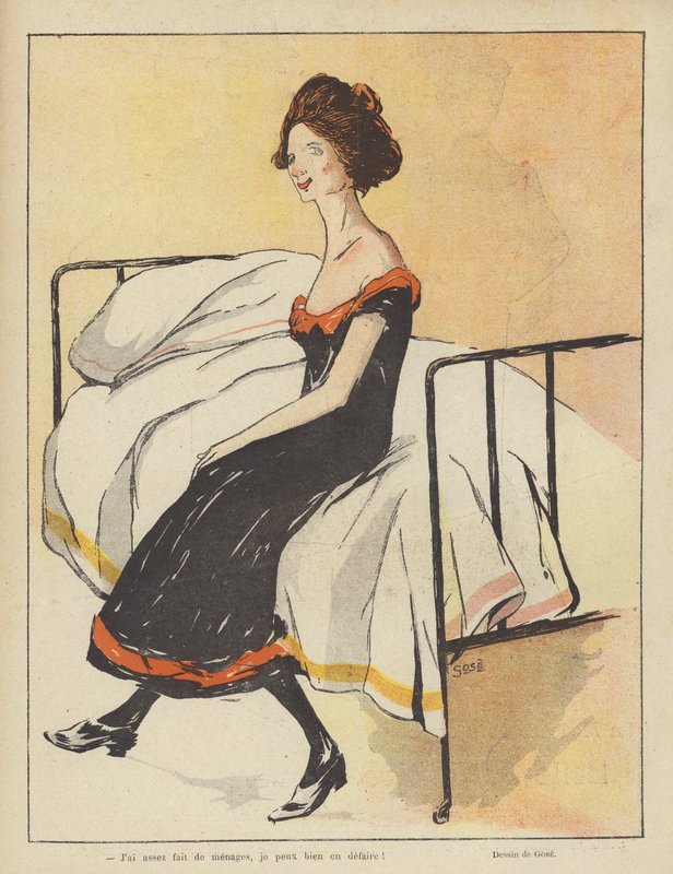 Ilustrace pro Le Rire (barevné lito) od French School