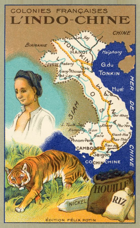 Indočína (chromolitho) od French School
