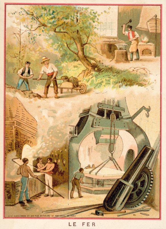 železo (chromolitho) od French School