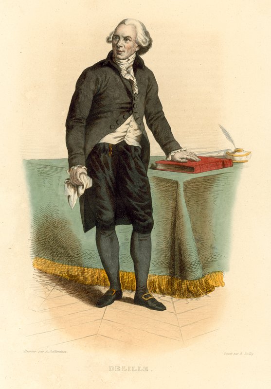 Jacques Delille (barevná rytina) od French School