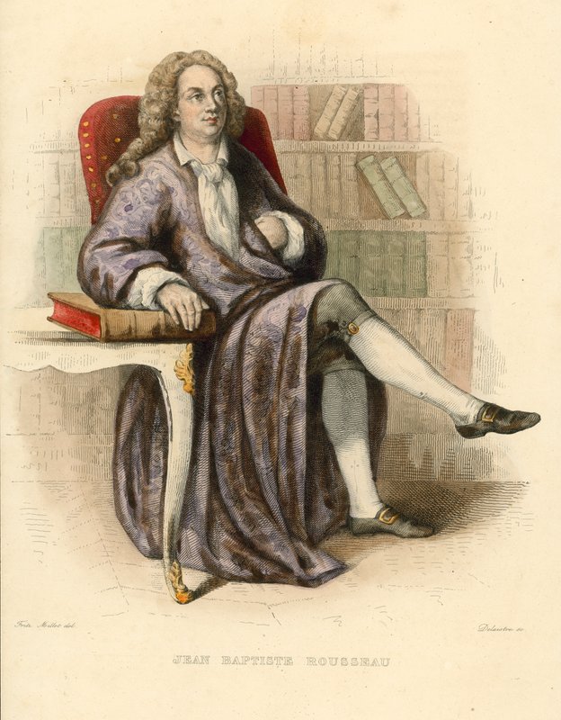 Jean Baptiste Rousseau (barevná rytina) od French School