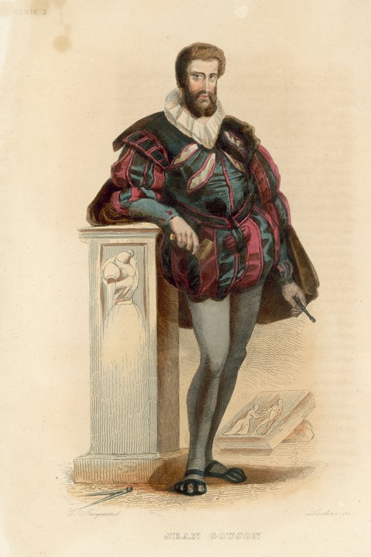 Jean Goujon (barevná rytina) od French School