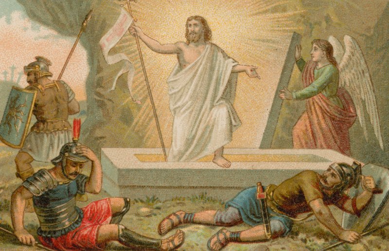 Ježíš Kristus vstává ze svého hrobu od French School